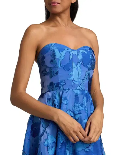 As It May Women's Celia Strapless Jacquard Gown - Moroccan French | Thumbnail 6 As It May Women's Celia Strapless Jacquard Gown - Moroccan French | Thumbnail 6