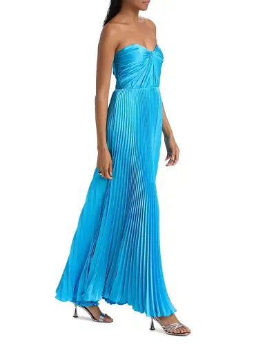 As It May Women's Daniela Pleated Satin Strapless Gown - Ocean - Size XXL | Thumbnail 2 As It May Women's Daniela Pleated Satin Strapless Gown - Ocean - Size XXL | Thumbnail 2