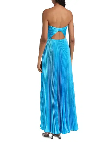 As It May Women's Daniela Pleated Satin Strapless Gown - Ocean - Size XXL | Thumbnail 5 As It May Women's Daniela Pleated Satin Strapless Gown - Ocean - Size XXL | Thumbnail 5
