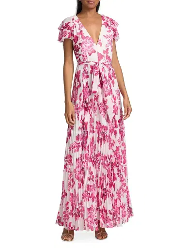 As It May Women's Kate Floral Wrap Maxi Dress - Pink Toile - Size XXL | Thumbnail 3 As It May Women's Kate Floral Wrap Maxi Dress - Pink Toile - Size XXL | Thumbnail 3