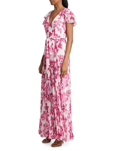 As It May Women's Kate Floral Wrap Maxi Dress - Pink Toile - Size XXL | Thumbnail 4 As It May Women's Kate Floral Wrap Maxi Dress - Pink Toile - Size XXL | Thumbnail 4