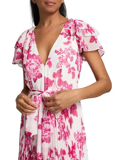 As It May Women's Kate Floral Wrap Maxi Dress - Pink Toile - Size XXL | Thumbnail 6 As It May Women's Kate Floral Wrap Maxi Dress - Pink Toile - Size XXL | Thumbnail 6