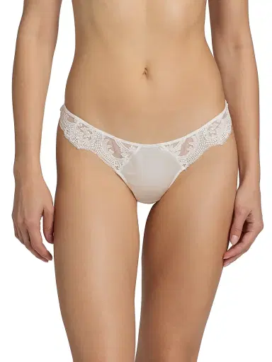 Kiki de Montparnasse Women's Voltaire Silk & Lace Thong - | Thumbnail 3 Kiki de Montparnasse Women's Voltaire Silk & Lace Thong - | Thumbnail 3