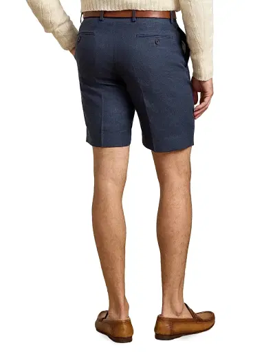 Ralph Lauren Purple Label Men's Gregory Hand-Tailored Linen Shorts - Classic Chairman Navy | Thumbnail 4 Ralph Lauren Purple Label Men's Gregory Hand-Tailored Linen Shorts - Classic Chairman Navy | Thumbnail 4