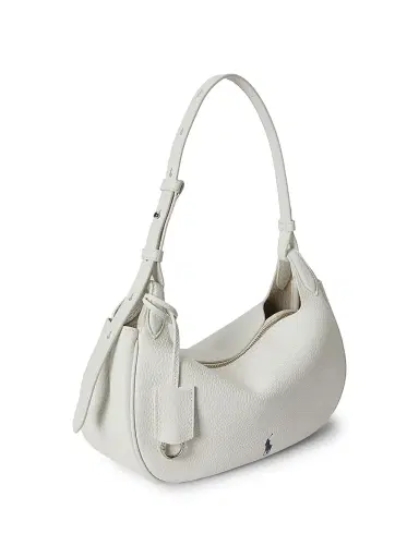 Polo Ralph Lauren Women's Pebbled Leather Shoulder Bag - Paper | Thumbnail 2 Polo Ralph Lauren Women's Pebbled Leather Shoulder Bag - Paper | Thumbnail 2