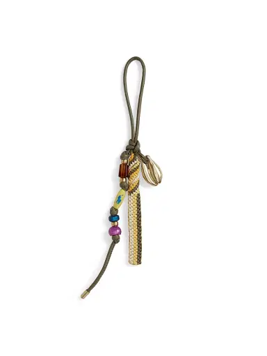 Polo Ralph Lauren Women's Woven Leather & Bead Bag Charm | Thumbnail 1 Polo Ralph Lauren Women's Woven Leather & Bead Bag Charm | Thumbnail 1