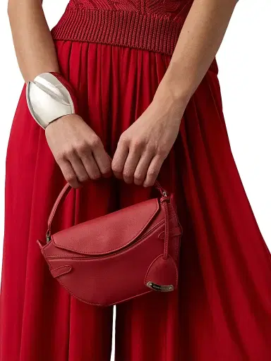 Ralph Lauren Collection Women's Mini Leather Crossbody Bag - Hot Pepper | Thumbnail 2 Ralph Lauren Collection Women's Mini Leather Crossbody Bag - Hot Pepper | Thumbnail 2