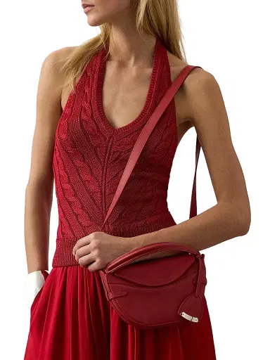 Ralph Lauren Collection Women's Mini Leather Crossbody Bag - Hot Pepper | Thumbnail 3 Ralph Lauren Collection Women's Mini Leather Crossbody Bag - Hot Pepper | Thumbnail 3