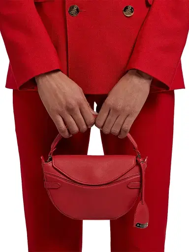 Ralph Lauren Collection Women's Mini Leather Crossbody Bag - Hot Pepper | Thumbnail 1 Ralph Lauren Collection Women's Mini Leather Crossbody Bag - Hot Pepper | Thumbnail 1