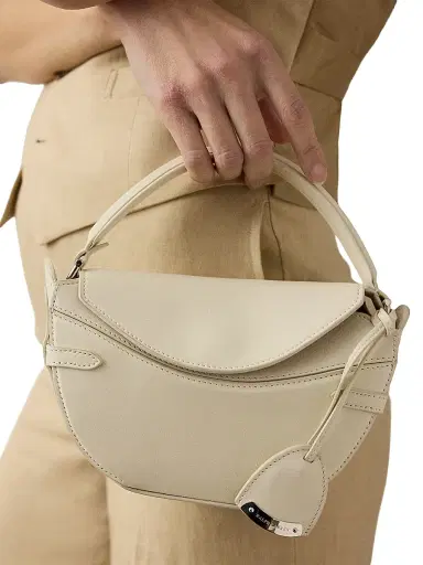 Ralph Lauren Collection Women's The Ralph Mini Leather Crossbody Bag - Lux Cream | Thumbnail 3 Ralph Lauren Collection Women's The Ralph Mini Leather Crossbody Bag - Lux Cream | Thumbnail 3