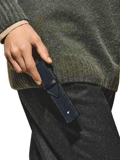 Montblanc Sartorial Leather 2-Pen Pouch - Blue | Thumbnail 2 Montblanc Sartorial Leather 2-Pen Pouch - Blue | Thumbnail 2