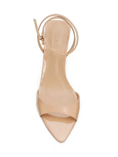 Schutz Women's Elodie 75MM Patent Leather Sandals - Honey Beige | Thumbnail 4 Schutz Women's Elodie 75MM Patent Leather Sandals - Honey Beige | Thumbnail 4