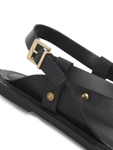 Schutz Women's Lorraine 25MM Leather Sandals - Black | Thumbnail 5 Schutz Women's Lorraine 25MM Leather Sandals - Black | Thumbnail 5