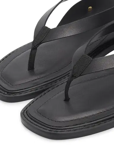 Schutz Women's Lorraine 25MM Leather Sandals - Black | Thumbnail 6 Schutz Women's Lorraine 25MM Leather Sandals - Black | Thumbnail 6