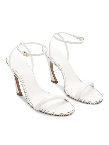 Schutz Women's Lexi 100MM Crystal-Trim Patent Leather Sandals - White | Thumbnail 2 Schutz Women's Lexi 100MM Crystal-Trim Patent Leather Sandals - White | Thumbnail 2