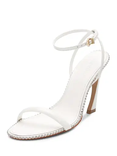 Schutz Women's Lexi 100MM Crystal-Trim Patent Leather Sandals - White | Thumbnail 6 Schutz Women's Lexi 100MM Crystal-Trim Patent Leather Sandals - White | Thumbnail 6