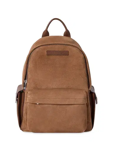 Brunello Cucinelli Women's Suede and Buffalo Leather Travel Backpack | Thumbnail 1 Brunello Cucinelli Women's Suede and Buffalo Leather Travel Backpack | Thumbnail 1