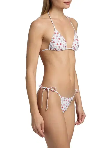 Dolce & Gabbana Women's Rose-Print Triangle Bikini | Thumbnail 4 Dolce & Gabbana Women's Rose-Print Triangle Bikini | Thumbnail 4