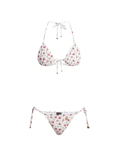 Dolce & Gabbana Women's Rose-Print Triangle Bikini | Thumbnail 1 Dolce & Gabbana Women's Rose-Print Triangle Bikini | Thumbnail 1