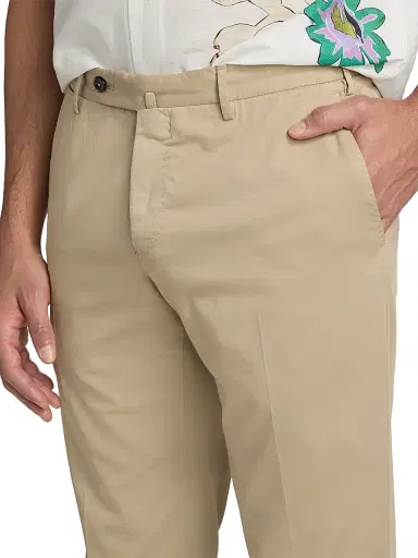 PT Torino Men's Garment-Dyed Stretch Cotton-Silk Chino Pants - Canapa - Size 40 | Thumbnail 6 PT Torino Men's Garment-Dyed Stretch Cotton-Silk Chino Pants - Canapa - Size 40 | Thumbnail 6