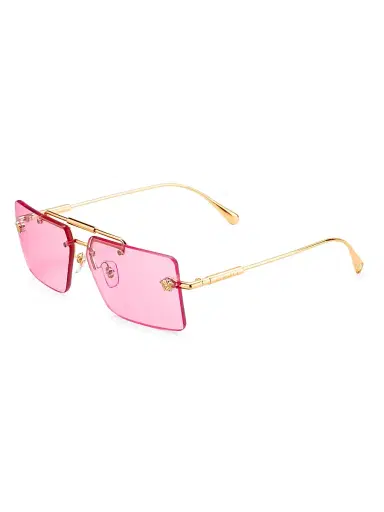 Versace Men's Medusa 63MM Rectangular Sunglasses - Gold | Thumbnail 2 Versace Men's Medusa 63MM Rectangular Sunglasses - Gold | Thumbnail 2
