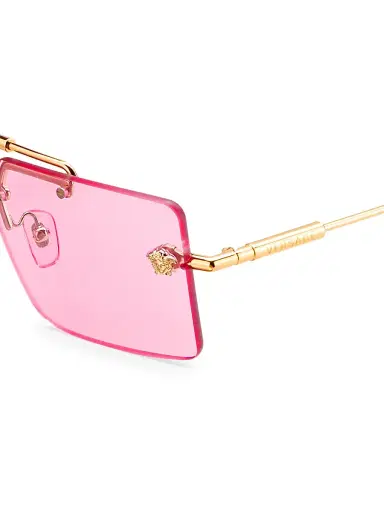 Versace Men's Medusa 63MM Rectangular Sunglasses - Gold | Thumbnail 3 Versace Men's Medusa 63MM Rectangular Sunglasses - Gold | Thumbnail 3