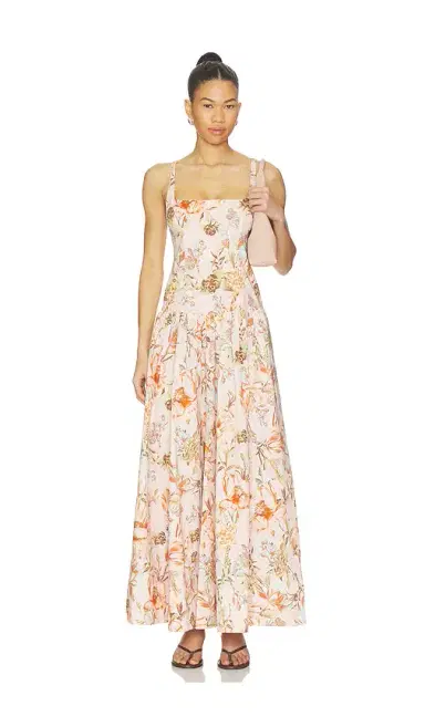 Hemant & Nandita Square Neck Maxi Dress | Thumbnail 1 Hemant & Nandita Square Neck Maxi Dress | Thumbnail 1