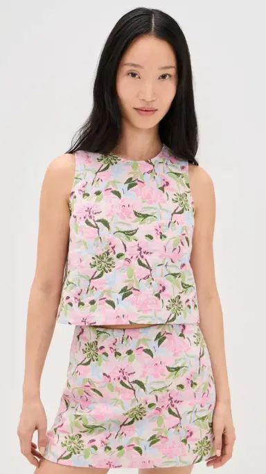 HUNTER BELL Rebecca Top Magnolia Grove Jacquard 8 | Thumbnail 2 HUNTER BELL Rebecca Top Magnolia Grove Jacquard 8 | Thumbnail 2
