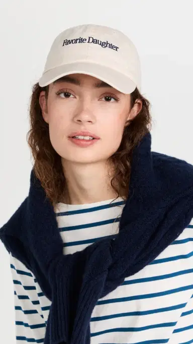 Favorite Daughter Classic Logo Baseball Cap Khaki One Size | Thumbnail 3 Favorite Daughter Classic Logo Baseball Cap Khaki One Size | Thumbnail 3