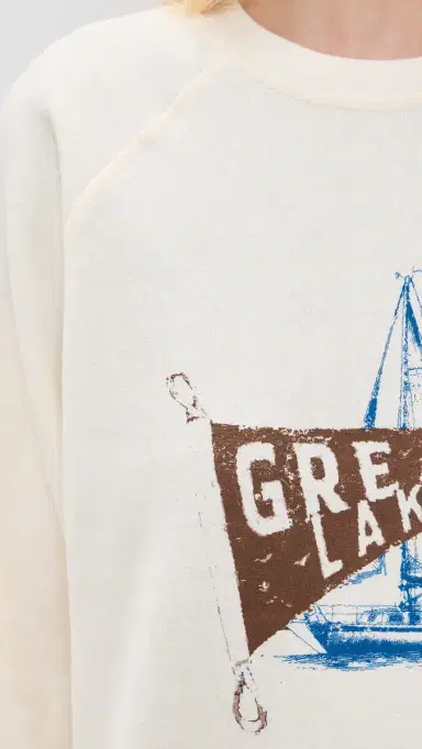 Sunny Somewhere Great Lakes Raglan Crew Tee Off White | Thumbnail 6 Sunny Somewhere Great Lakes Raglan Crew Tee Off White | Thumbnail 6