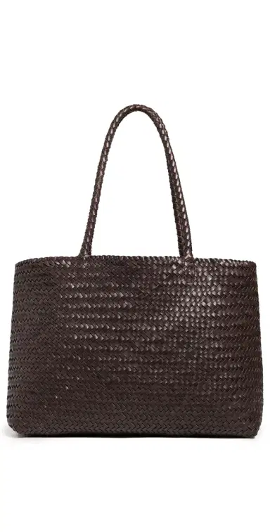 Madewell The Handwoven Leather Tote Coffee Bean One Size | Thumbnail 1 Madewell The Handwoven Leather Tote Coffee Bean One Size | Thumbnail 1