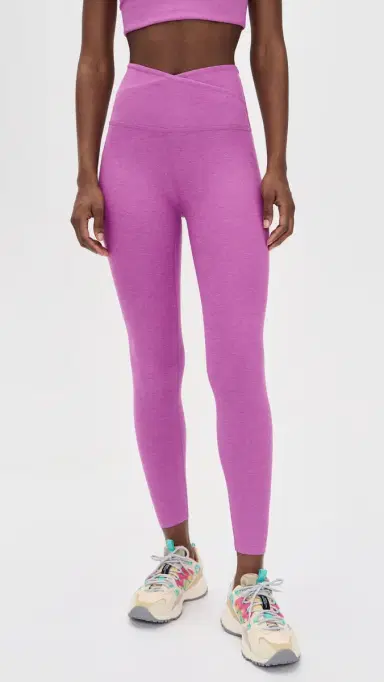Beyond Yoga Spacedye At Your Leisure Midi 7/8 eggings Fun Fuchsia Heather | Thumbnail 2 Beyond Yoga Spacedye At Your Leisure Midi 7/8 eggings Fun Fuchsia Heather | Thumbnail 2
