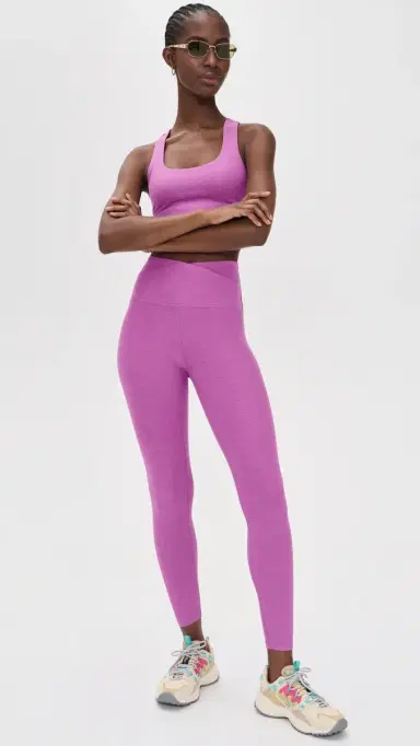 Beyond Yoga Spacedye At Your Leisure Midi 7/8 eggings Fun Fuchsia Heather | Thumbnail 5 Beyond Yoga Spacedye At Your Leisure Midi 7/8 eggings Fun Fuchsia Heather | Thumbnail 5