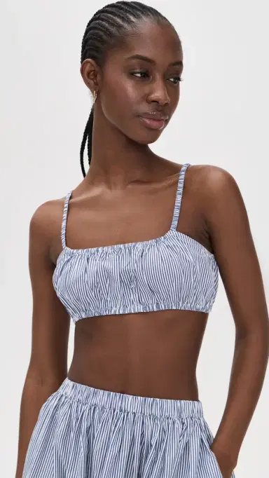 Suzie Kondi Bea hirred Bra Top Navy tripe | Thumbnail 2 Suzie Kondi Bea hirred Bra Top Navy tripe | Thumbnail 2