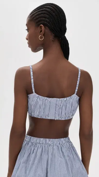 Suzie Kondi Bea hirred Bra Top Navy tripe | Thumbnail 3 Suzie Kondi Bea hirred Bra Top Navy tripe | Thumbnail 3