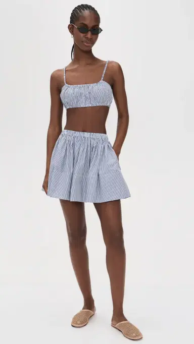 Suzie Kondi Bea hirred Bra Top Navy tripe | Thumbnail 5 Suzie Kondi Bea hirred Bra Top Navy tripe | Thumbnail 5