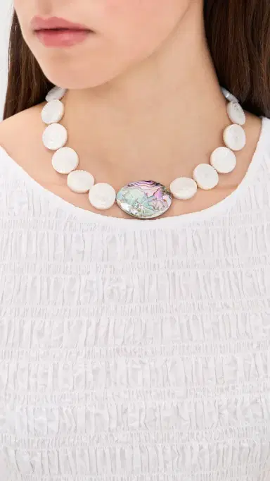 Chan Luu Nautilus Necklace White MOP One Size | Thumbnail 3 Chan Luu Nautilus Necklace White MOP One Size | Thumbnail 3
