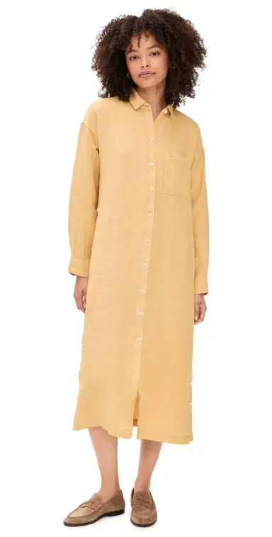 Alex Mill Kerry Shirtdress In Linen Light ienna | Thumbnail 1 Alex Mill Kerry Shirtdress In Linen Light ienna | Thumbnail 1