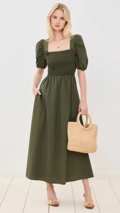 LE BOP x ally K. Goldman Bristol idi Dress Olive | Thumbnail 2 LE BOP x ally K. Goldman Bristol idi Dress Olive | Thumbnail 2