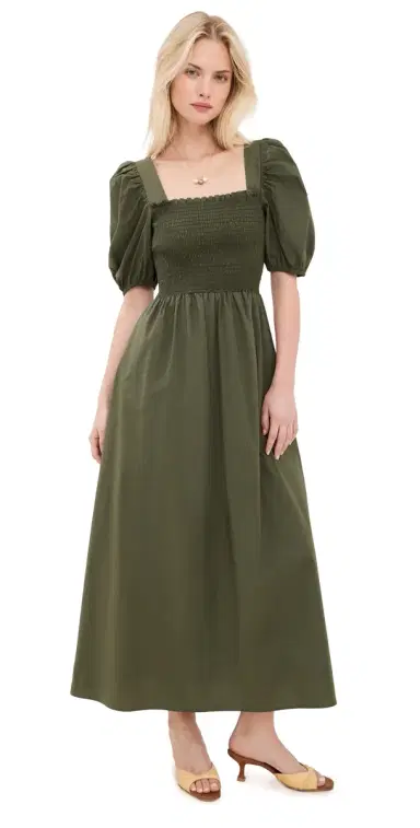 LE BOP x ally K. Goldman Bristol idi Dress Olive | Thumbnail 1 LE BOP x ally K. Goldman Bristol idi Dress Olive | Thumbnail 1