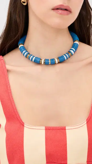 HIJAS DE PUKA Jaipur Blue Maria Necklace Sea Blue One Size | Thumbnail 3 HIJAS DE PUKA Jaipur Blue Maria Necklace Sea Blue One Size | Thumbnail 3