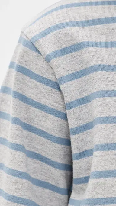DUNST triped T-Shirt Melange Grey/oft Blue | Thumbnail 6 DUNST triped T-Shirt Melange Grey/oft Blue | Thumbnail 6
