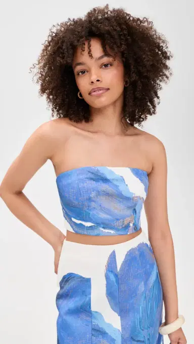 Significant Other Rumi Strapless Top Spliced Bloom | Thumbnail 2 Significant Other Rumi Strapless Top Spliced Bloom | Thumbnail 2