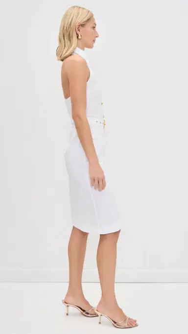 L'AGENCE Lisette Sleeveless Buttondown Dress White | Thumbnail 4 L'AGENCE Lisette Sleeveless Buttondown Dress White | Thumbnail 4