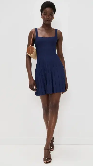 STAUD Ellison Mini Dress Navy | Thumbnail 2 STAUD Ellison Mini Dress Navy | Thumbnail 2