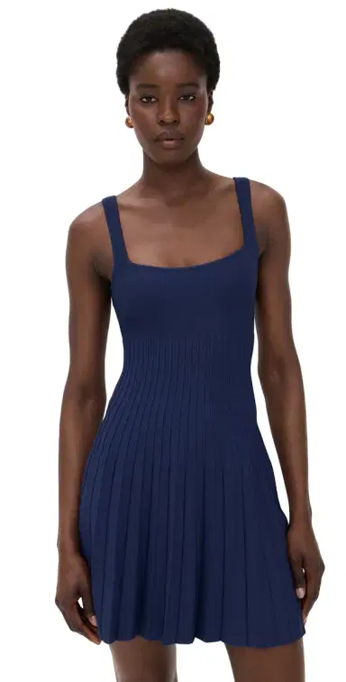 STAUD Ellison Mini Dress Navy | Thumbnail 1 STAUD Ellison Mini Dress Navy | Thumbnail 1