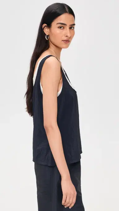 La Ligne Double Layer coop Tank Navy/ | Thumbnail 4 La Ligne Double Layer coop Tank Navy/ | Thumbnail 4