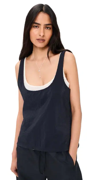 La Ligne Double Layer coop Tank Navy/ | Thumbnail 1 La Ligne Double Layer coop Tank Navy/ | Thumbnail 1