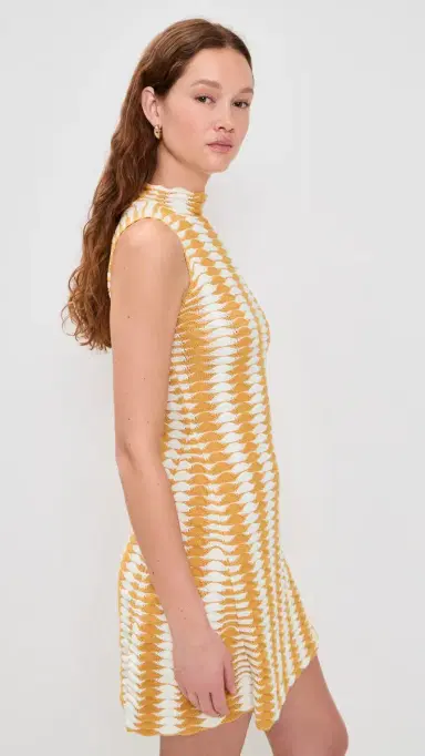 De Loreta Monte Knit Dress Yellow White | Thumbnail 4 De Loreta Monte Knit Dress Yellow White | Thumbnail 4