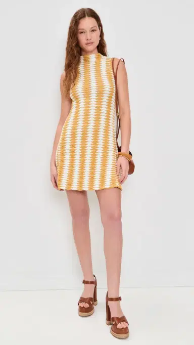 De Loreta Monte Knit Dress Yellow White | Thumbnail 5 De Loreta Monte Knit Dress Yellow White | Thumbnail 5